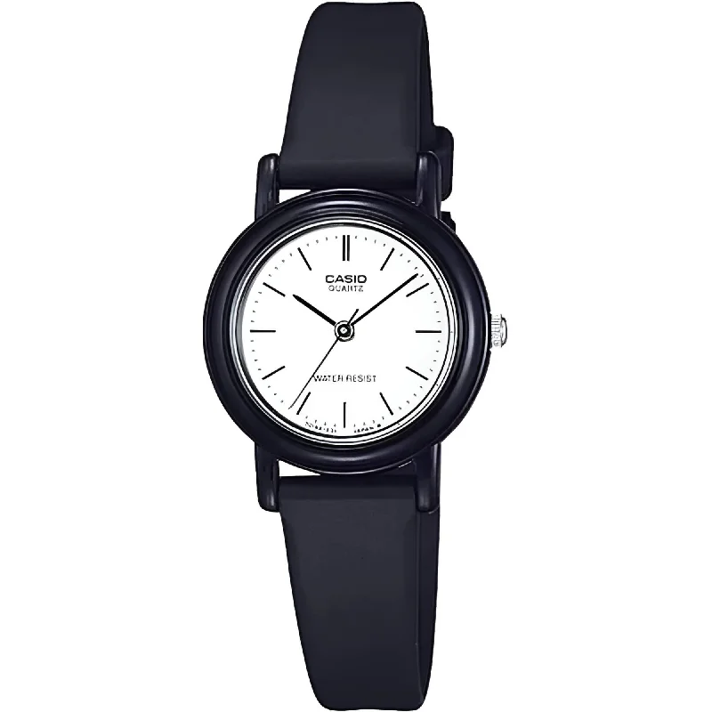 Unisex watch design story -Casio Women's Watch - Quartz White Dial Black Resin Strap Waterproof | LQ-139B-7E