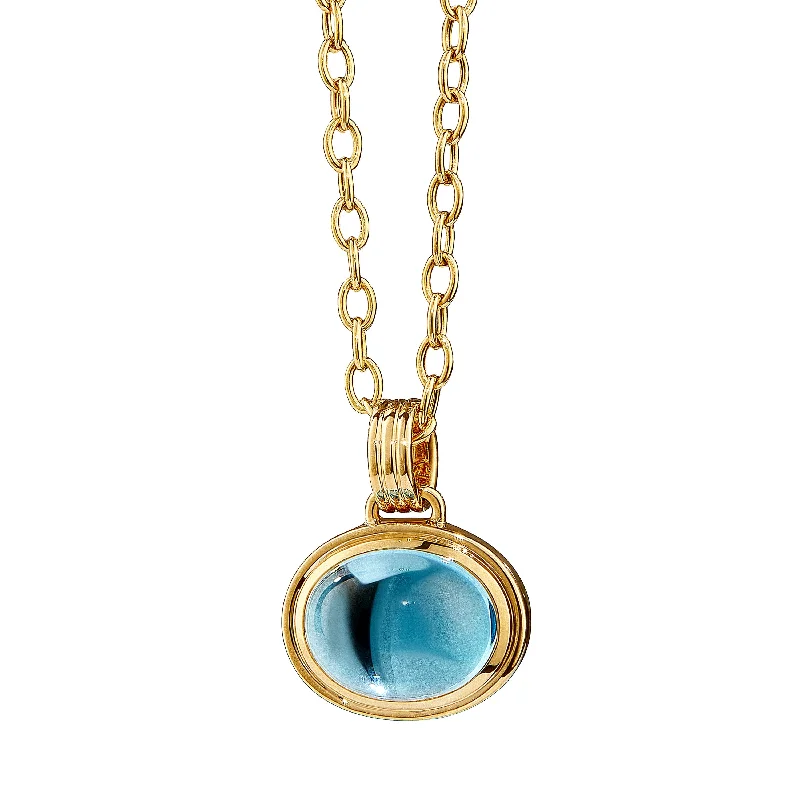 Flower necklaces for women-Blue Topaz Candy Necklace