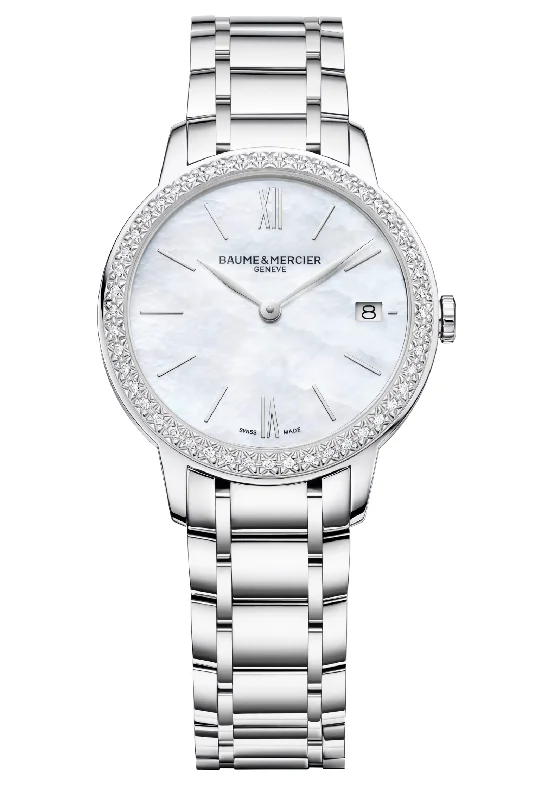 Unisex watch vintage look -Baume & Mercier Classima Mother of Pearl Diamond 31mm Watch - 10478