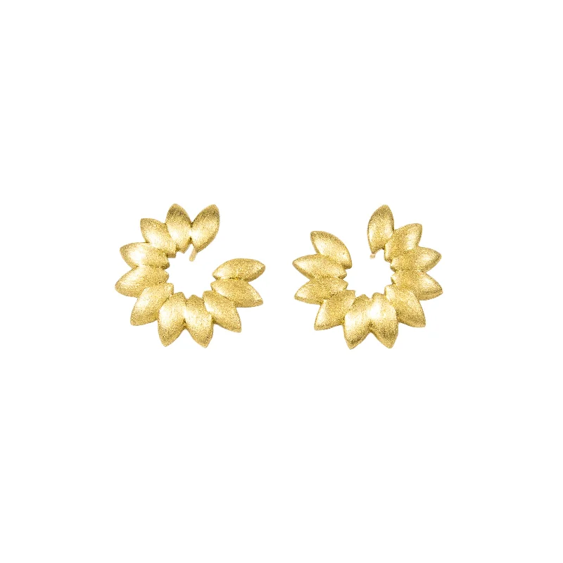 Ladies Earrings Glazed -Squash Blossom Hoops