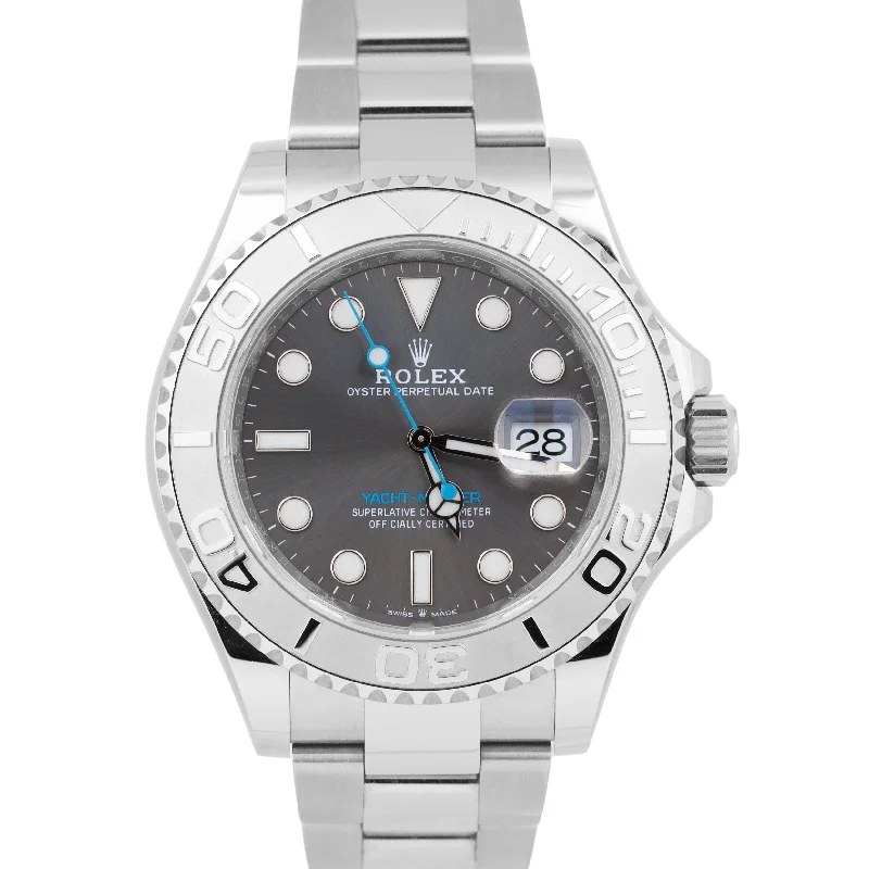 Unisex watch screen durability -2023 NEW PAPERS Rolex Yacht-Master 40mm Rhodium Blue 950 Steel 126622 Watch BOX