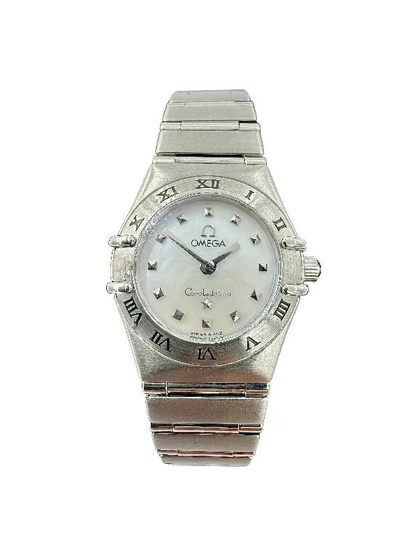 Unisex watch wear-resistant -Omega Constellation Ladies Mother Of Pearl Dial Quartz Stainless Wristwatch