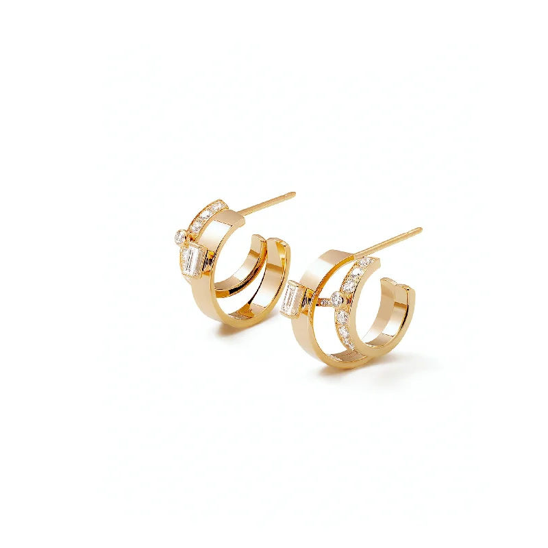 Ladies Earrings Alloy -Dinner Date Hoops