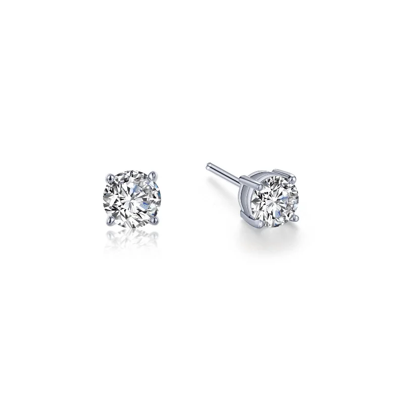 Ladies Earrings Curved -Lafonn Simulated Diamond 0.50ct Stud Earrings E0243CLP00