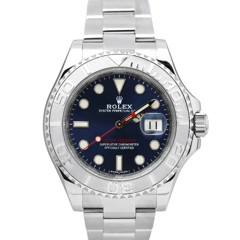 Unisex watch social events -MINT PAPERS Rolex Yacht-Master Platinum BLUE 40mm Steel Oyster Watch 116622 BOX