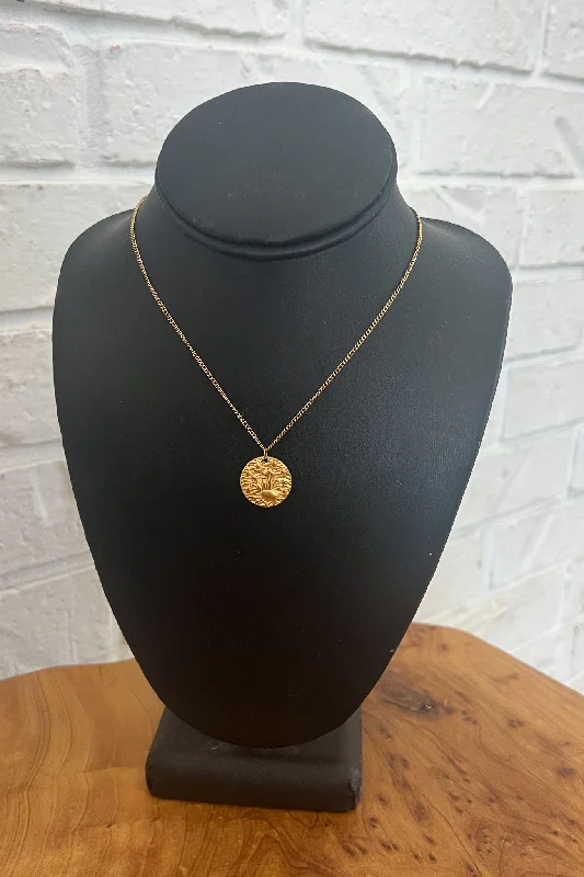 Gold chain necklaces for women-18K Gold Leo Necklace