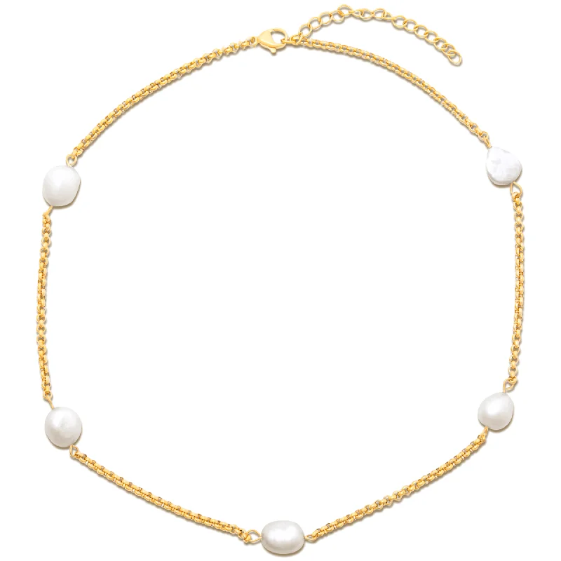 Heart-shaped necklaces for women-Jacinda Pearl Chain Necklace