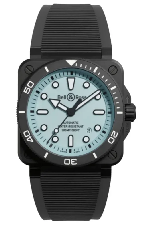 Unisex watch limited release -Bell & Ross BR03A Pale Blue Ceramic Full Lum 42mm Automatic Watch