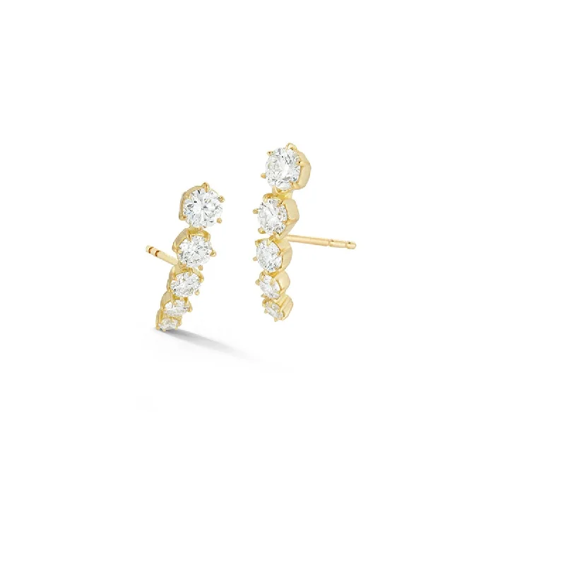 Ladies Earrings Brass -Ara Five Stone Studs