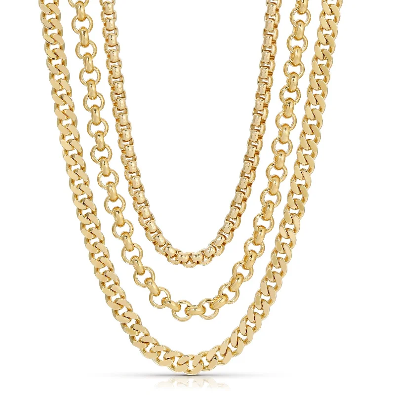 Pendant necklaces for women-Ludlow Triple Chain Necklace