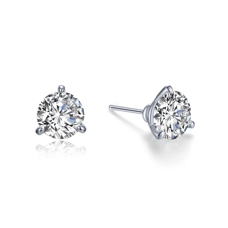 Ladies Earrings Traditional -Lafonn Simulated Diamond 2.50ct Martini Stud Earrings E0204CLP00