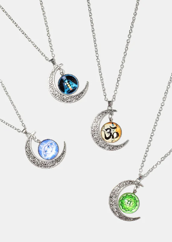 Heart-shaped necklaces for women-Chakra Pendant Necklace