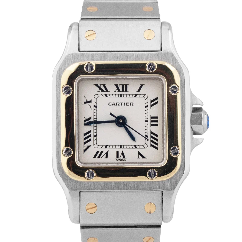 Unisex watch 2025 collection -Ladies Cartier Santos IVORY ROMAN Two-Tone 18K Gold Automatic 24mm Watch 0902