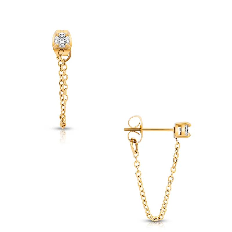 Designer necklaces for women-Sloane Chain Stud Earring