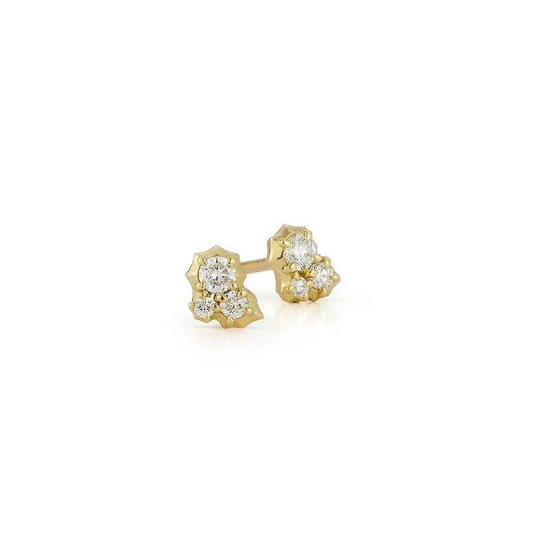 Ladies Earrings Glass -Mini Sophisticate Cluster studs