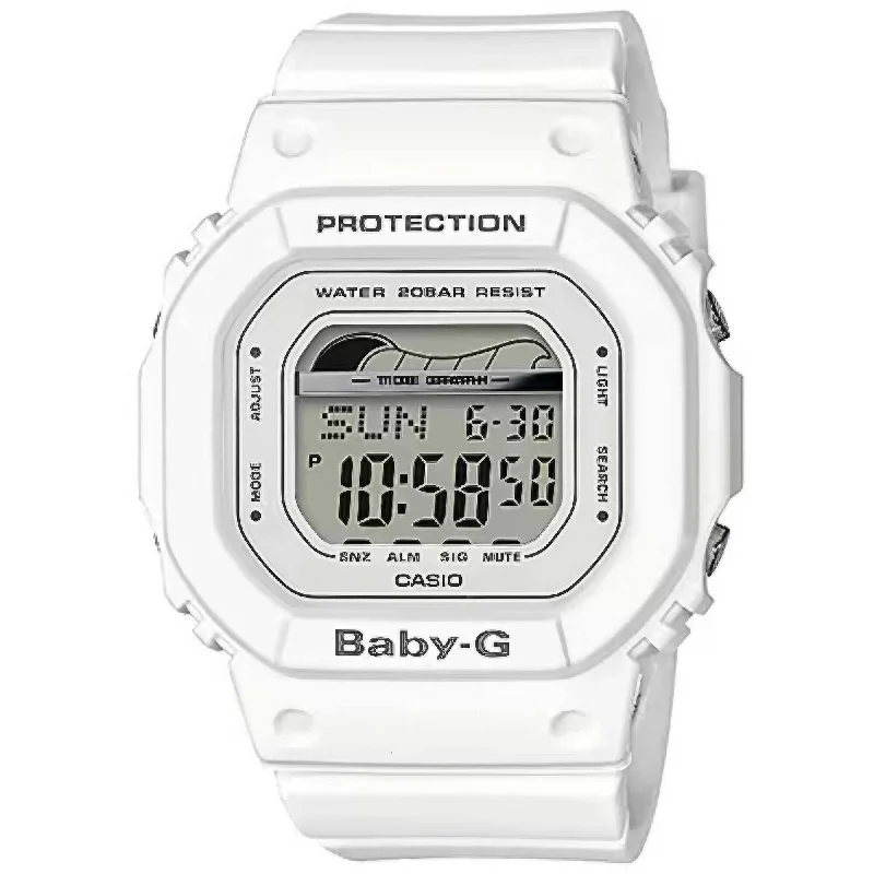 Unisex watch Apple support -Casio Women's Watch - Baby-G World Time White Resin Strap Digital Dial | BLX560-7