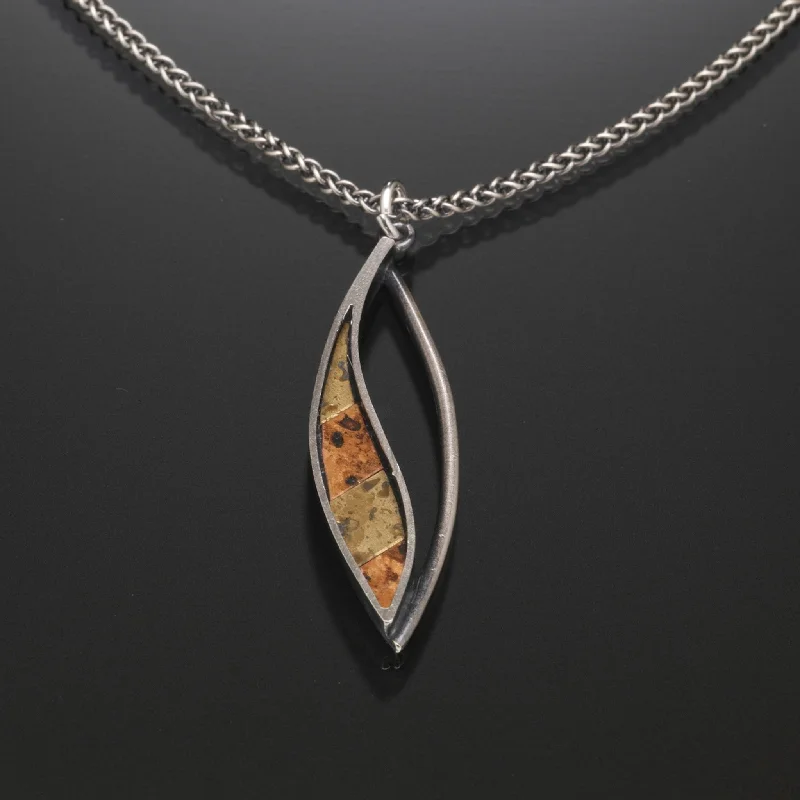 Rose gold necklaces for women-Mosaic Marquis Necklace