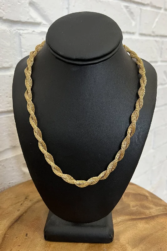 Unique gemstone necklaces for women-18K Mary Twisted Gold Necklace