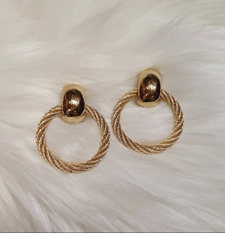 Ladies Earrings Dancing -Dior gold hoop earrings