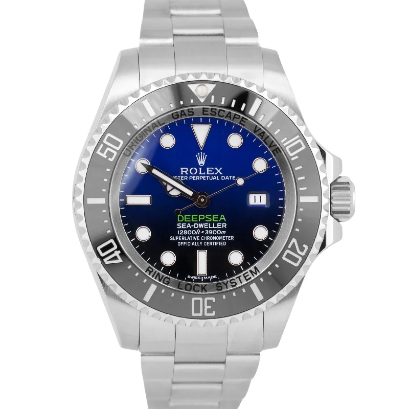 Unisex watch quartz style -MINT Rolex Sea-Dweller Deepsea JAMES CAMERON Blue Black Stainless 116660 44mm