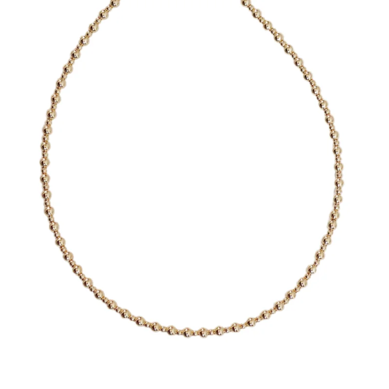 Gold pendant necklaces for women-"NICOLE" 14k gold-filled beaded Choker/Necklace