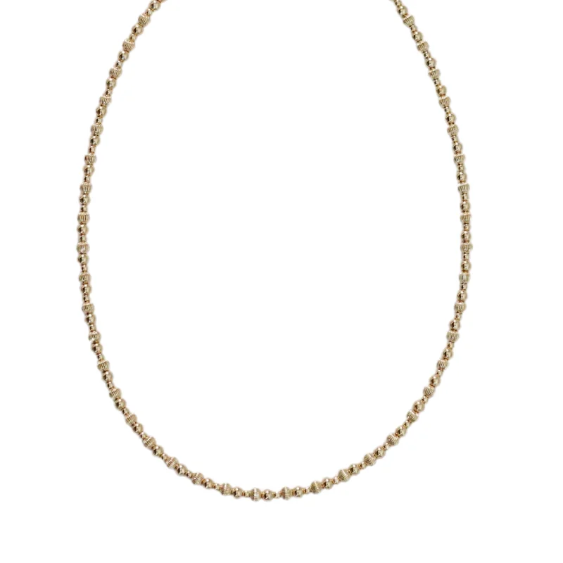 Layered gemstone necklaces for women-"COCO" 14K Gold Filled ball beaded Choker/Necklace