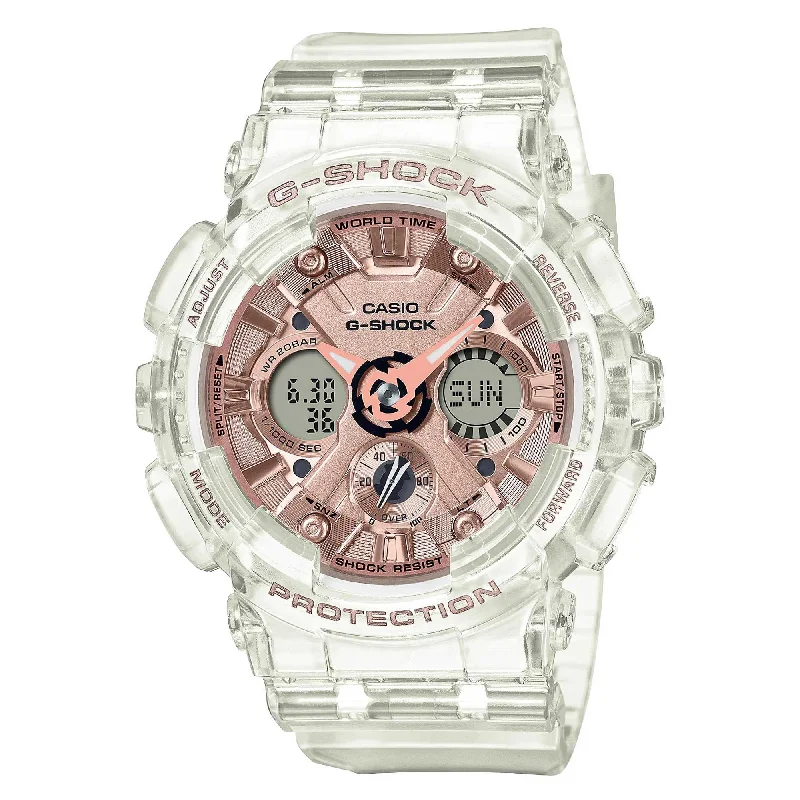 Unisex watch colorful straps -Casio Women's Watch - G-Shock Ana-Digi Dial Resin Strap Shock Resistant | GMAS120SR-7A