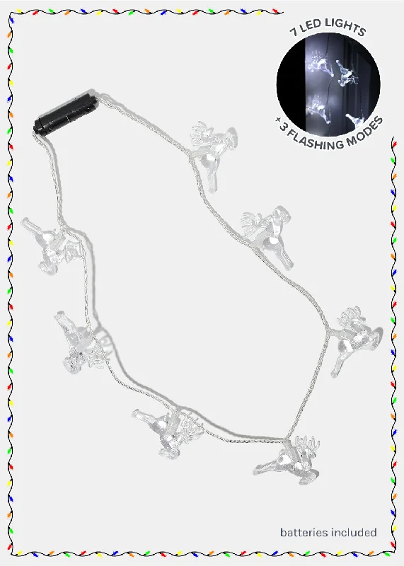 Trendy pendant necklaces for women-Miss A Christmas Light-Up Necklace Reindeer