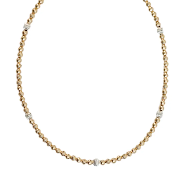 Fashion chain necklaces for women-"MEGAN" 14k gold-filled beaded Choker/Necklace