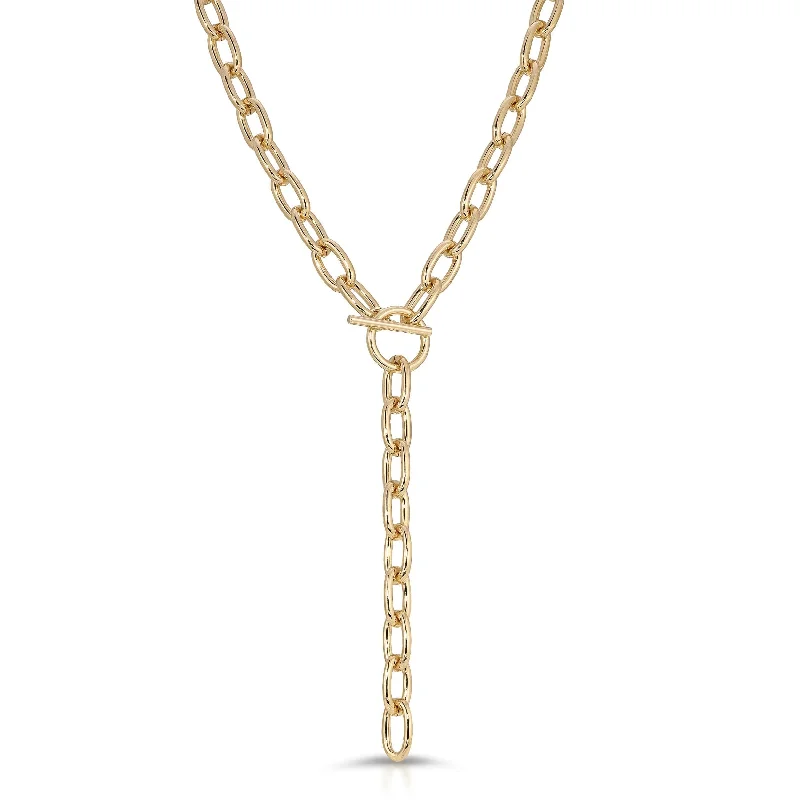 Wedding necklaces for women-Alana Toggle Lariat Necklace