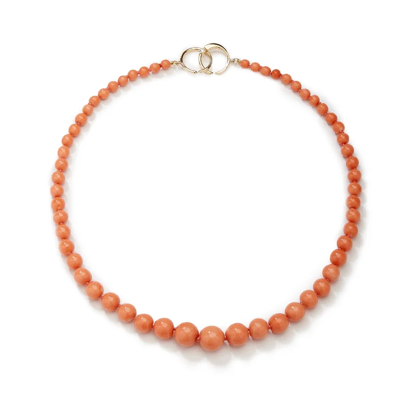 Elegant chain necklaces for women-18 inch Coral Bead Necklace