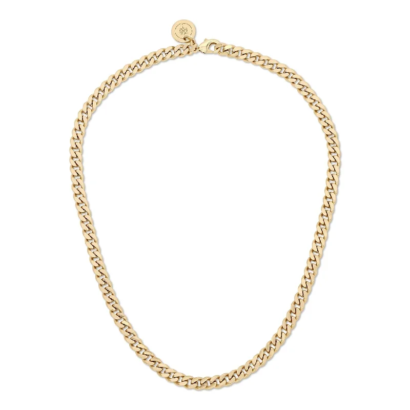 Gold heart necklaces for women-Men'S Micro Link Curb Chain Necklace