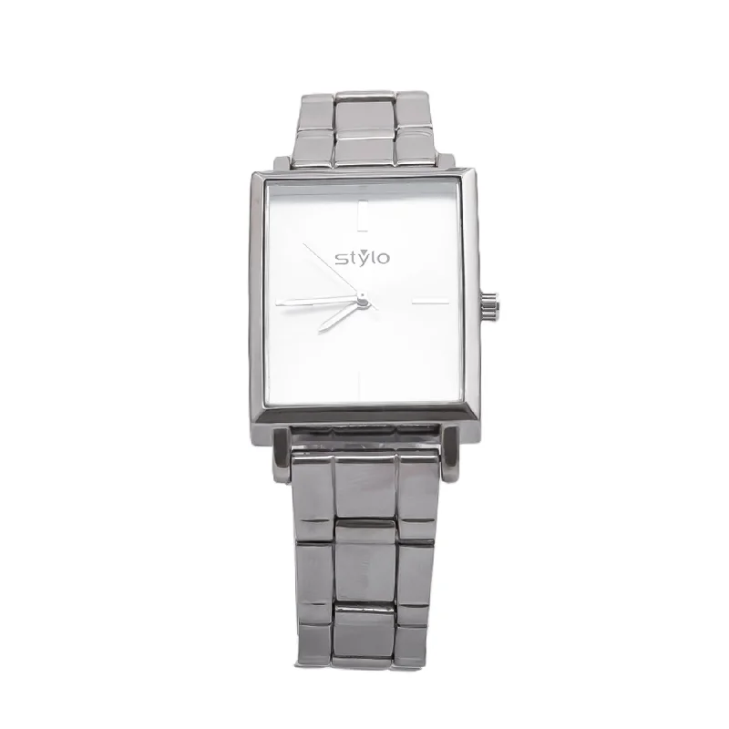 Unisex watch scratch-proof -Silver Ladies Watch J33461