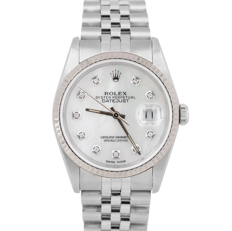 Unisex watch buying advice -MINT Rolex DateJust 36mm Jubilee Diamond Mother of Pearl Automatic Watch 16234