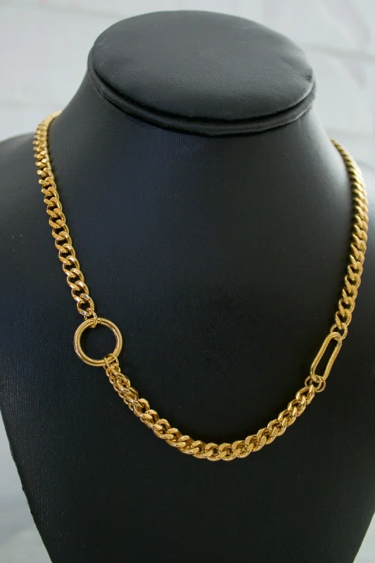 Bridesmaid necklaces for women-18K Eden Cuban Chain Necklace