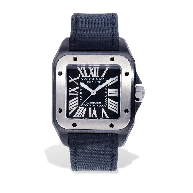 Unisex watch eco-friendly -Cartier Santos Large 100 Estate Watch - W2020010