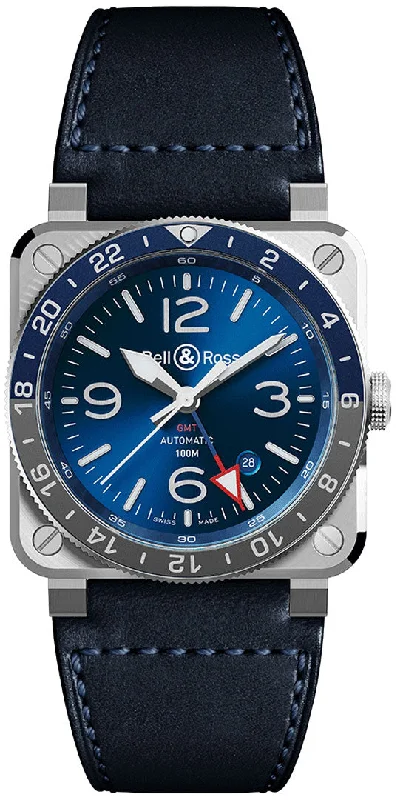 Unisex watch price guide -Bell & Ross BR03-93 GMT Blue Steel 42mm Automatic Watch