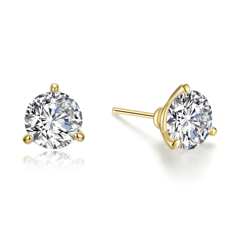 Ladies Earrings Space -Lafonn Simulated Diamond 4.0ct Martini Stud Earrings E0207CLG