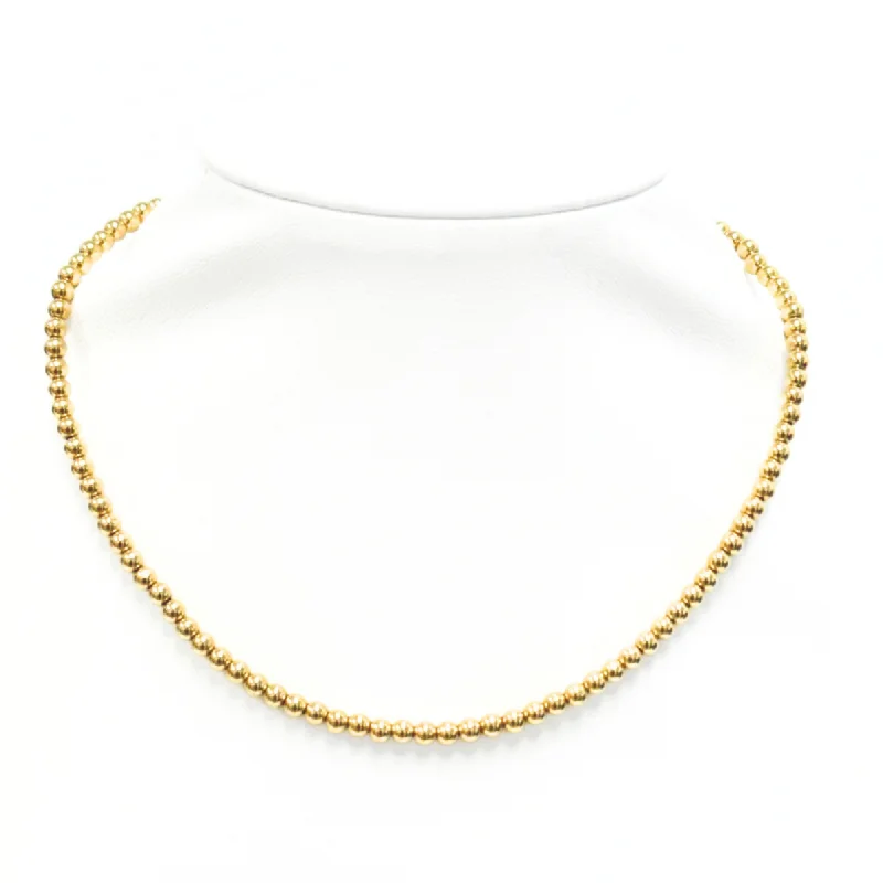 Sparkling necklaces for women-4MM 14K Gold-Filled Ball Beaded Choker/Necklace