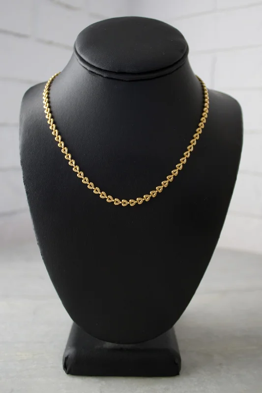 Trendy layered necklaces for women-18K Heart Weave Necklace