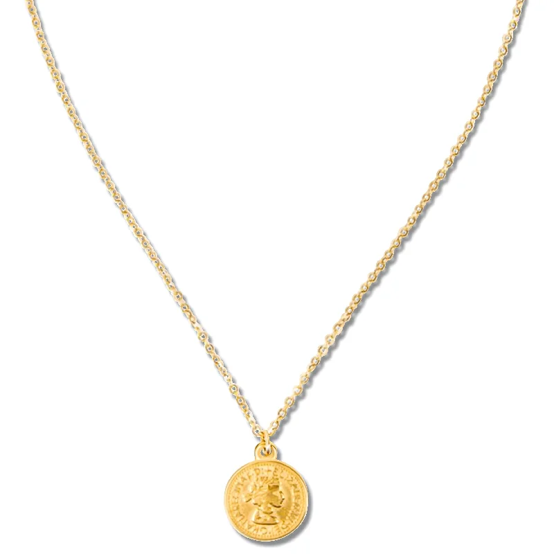 Gold necklaces for women-Vida Coin Pendant Necklace