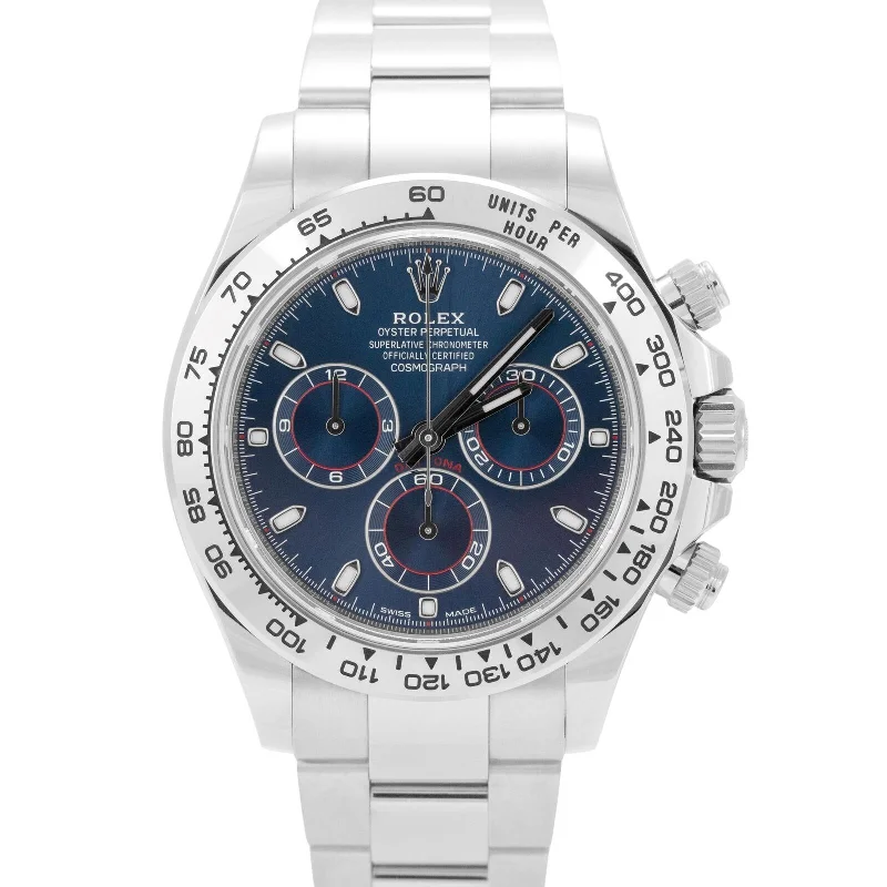 Unisex watch online deals -2021 NEW PAPERS Rolex Daytona Cosmograph Blue 18K White Gold Watch 116509 BOX