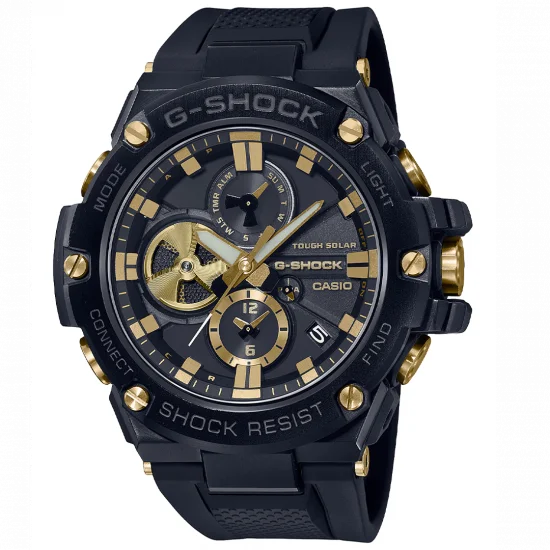 Unisex watch wear-resistant -Casio G-Shock GSTB100GC-1A G-Steel Gold Luxury Military