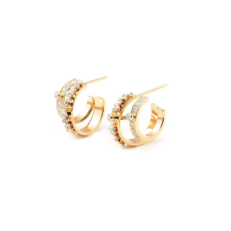 Ladies Earrings Best Seller -Under The Stars Diamond Hoops