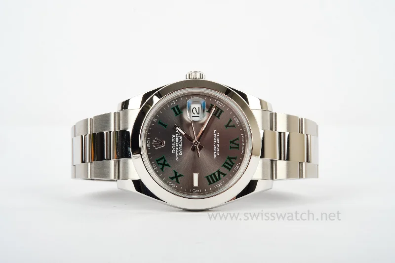 Unisex watch digital face -ROLEX Datejust 41 Wimbledon 126300 UNWORN Complete Set 11/2024