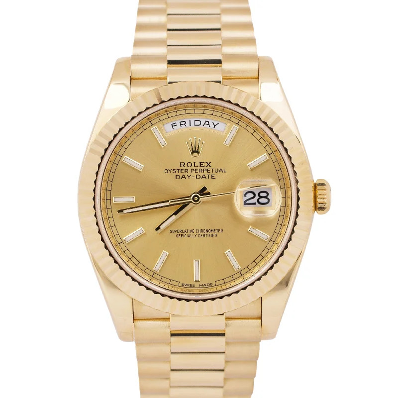 Unisex watch heart monitor -MINT 2023 PAPERS Rolex Day-Date President 40mm CHAMPAGNE 18K Gold 228238 BOX