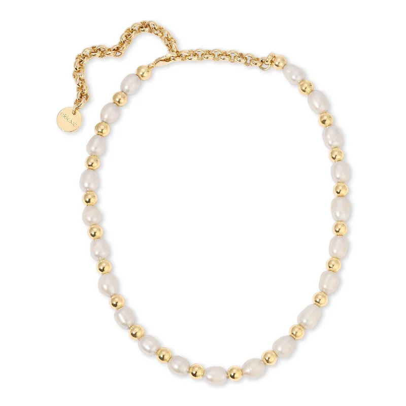 Gold pendant necklaces for women-Palmer Pearl Choker Necklace