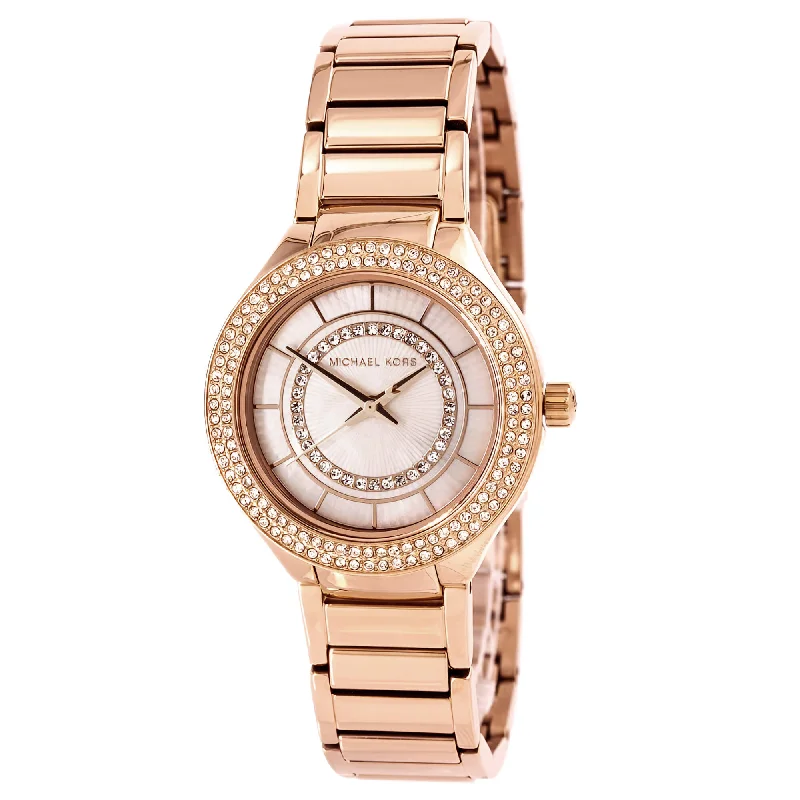 Unisex watch pre-owned market -Michael Kors MK3802 Mini Kerry Womens Crystal MOP Dial Watch