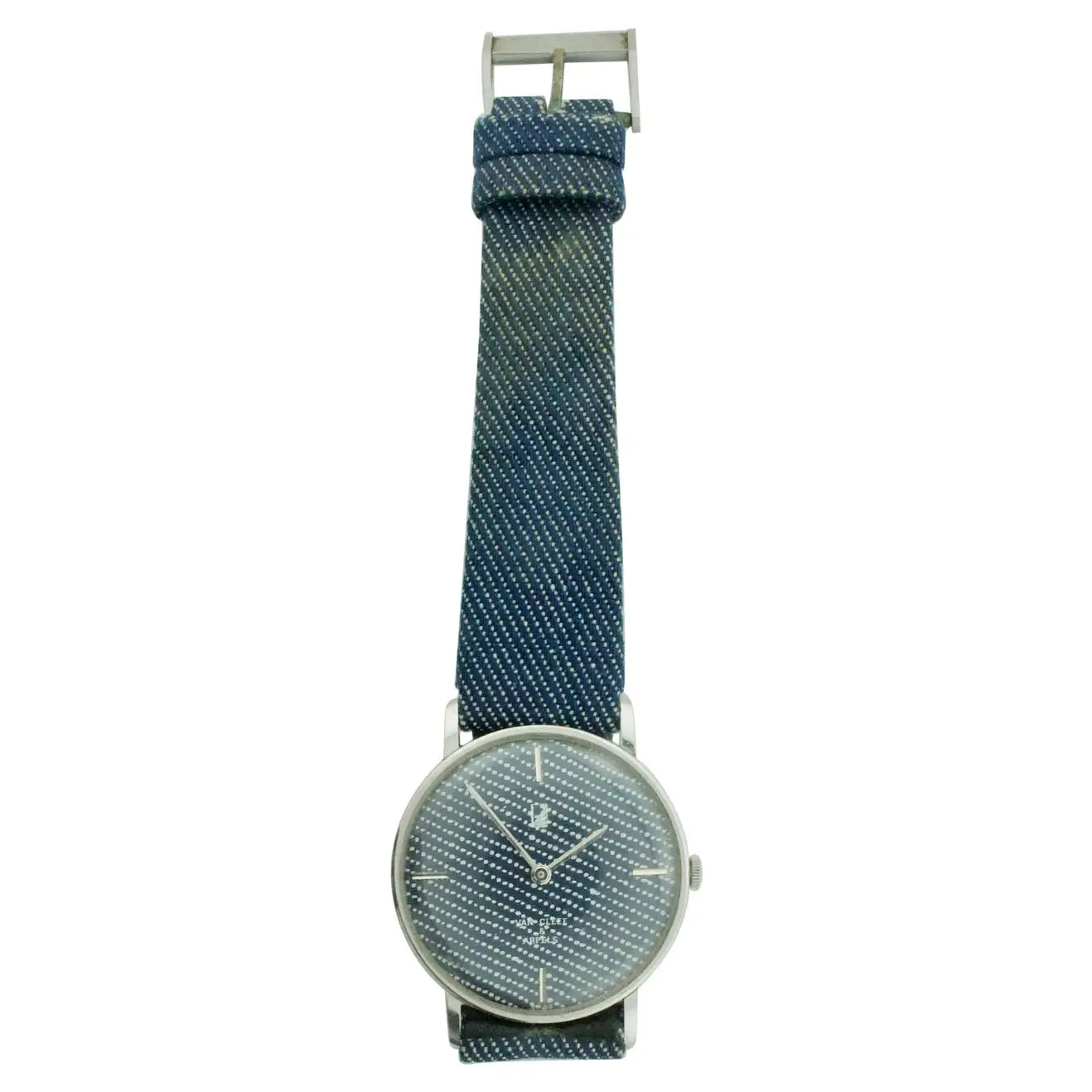 Unisex watch artisan craft -Van Cleef & Arpels Denim Watch in Stainless Steel with 3 Extra Bands and Pouch