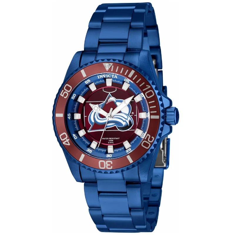 Unisex watch niche brands -Invicta Women's Quartz Watch - NHL Colorado Avalanche Blue Stainless Steel | 42216